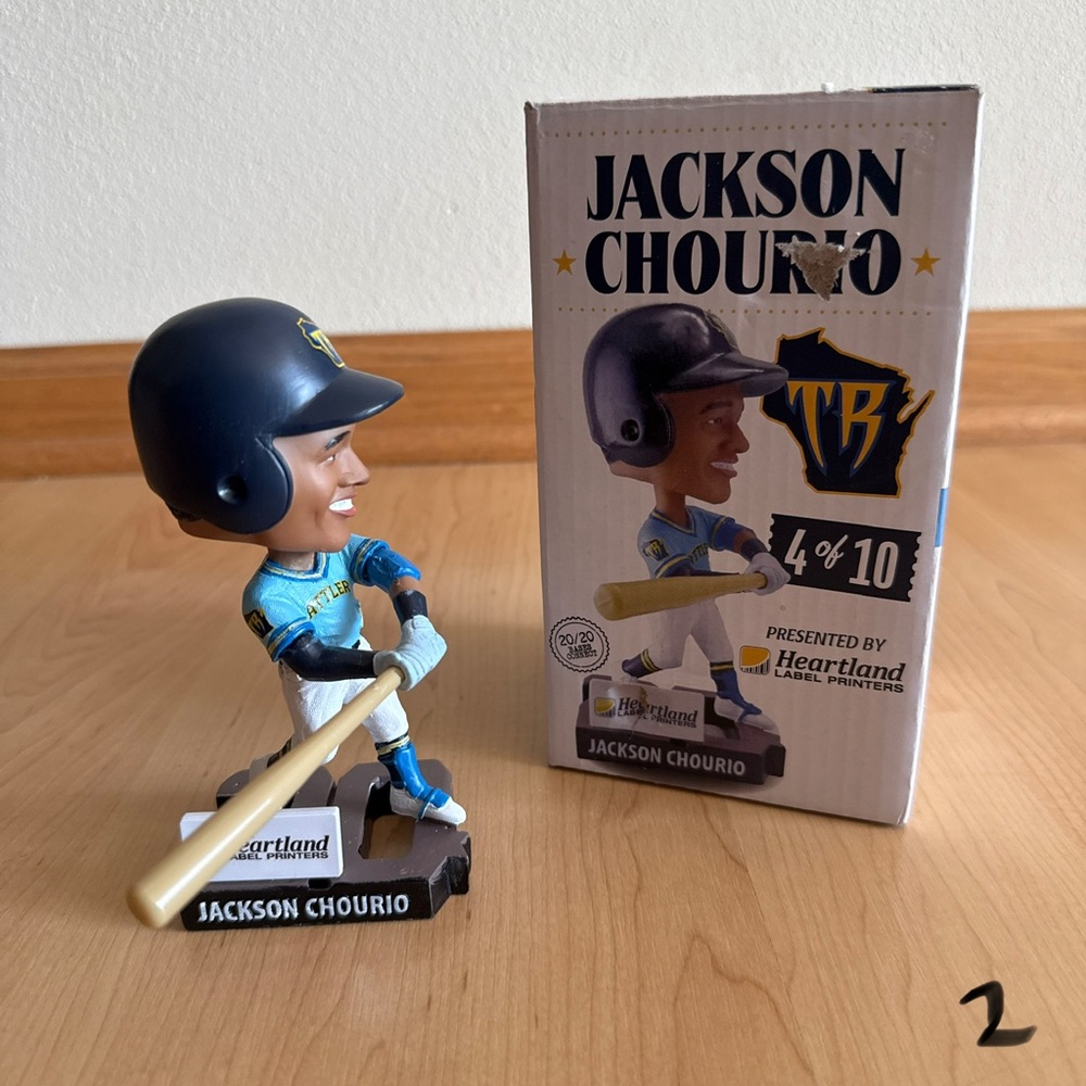 NEW IN BOX 2025 SGA Wisconsin Timber Rattlers Jackson Chourio Bobblehead 4 of 10